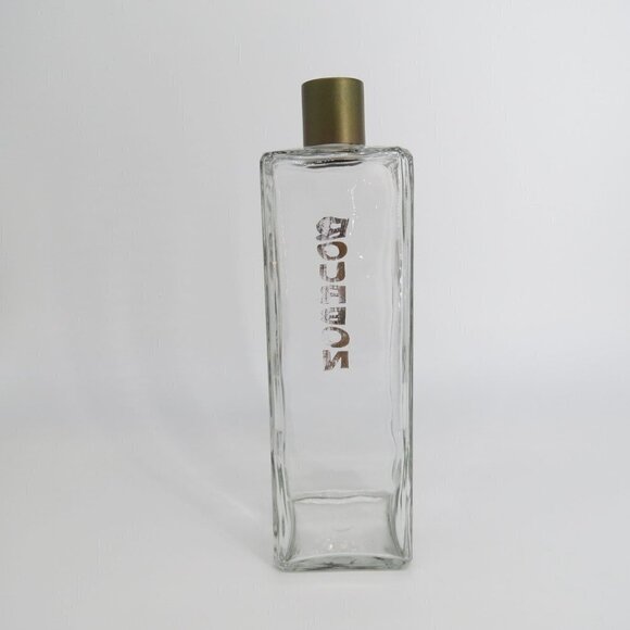 VINTAGE Midcentury Glass Gold Bourbon Decanter Bottle Barware - Picture 4 of 7